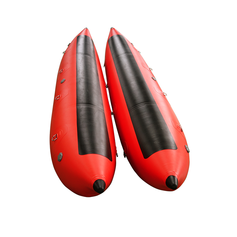 Tubos de pontones de plátano inflables de PVC para bicicleta de agua flotante