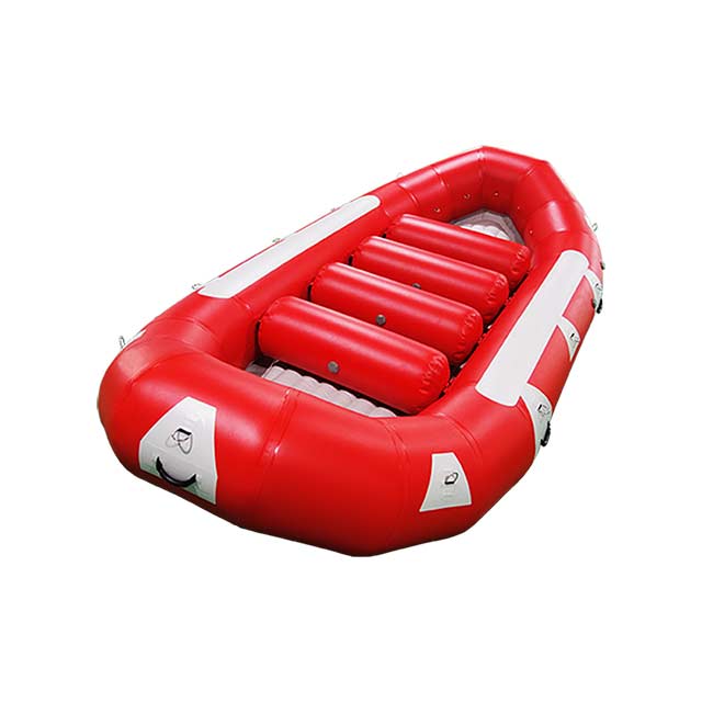 Gran bote rojo de rafting para 8 personas en aguas bravas