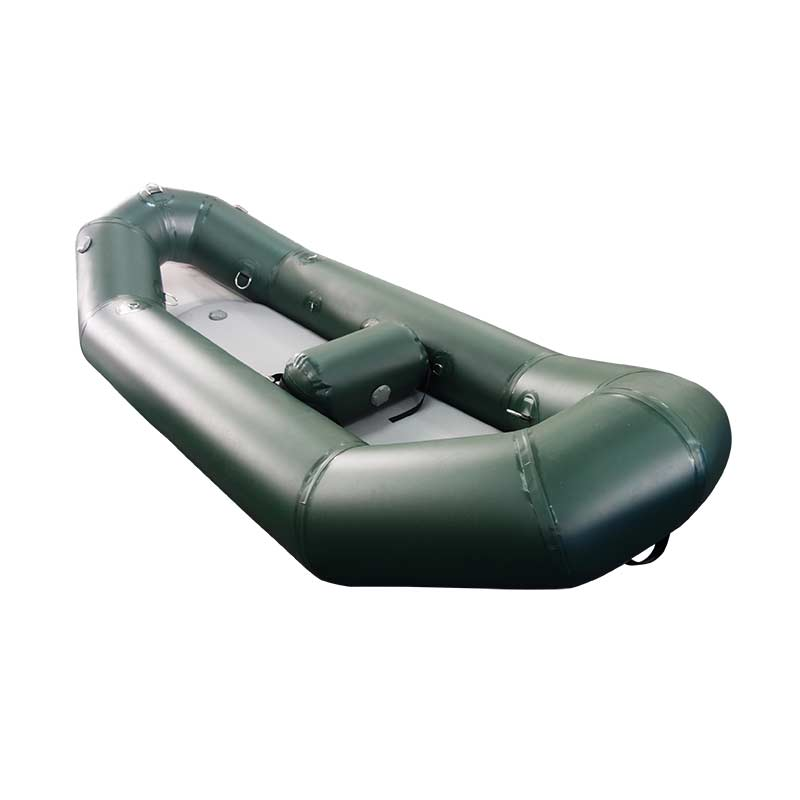 Kayak inflable para bote de pesca de lago verde autoachicador ducky