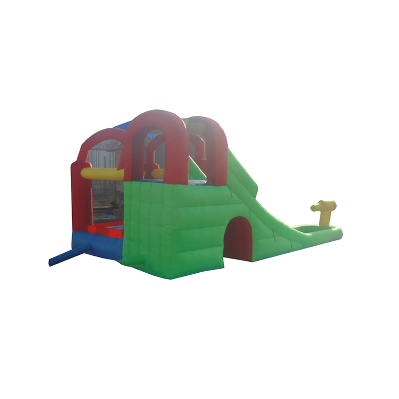 Casa hinchable para niños de alta calidad, tobogán húmedo inflable para patio, tobogán acuático